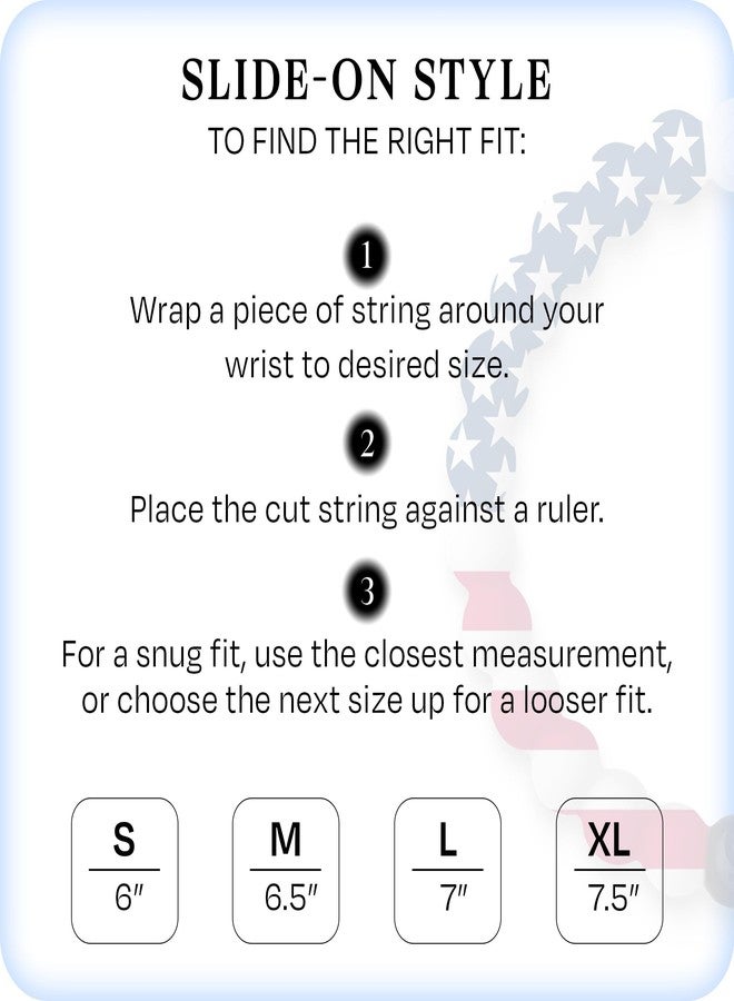 Lokai Silicone Beaded Bracelet for Women & Men (American Flag, Small) - Stylish & Colorful Bead Bracelet Fashion Jewelry - Ring Bangle Slide-On Style Over Wrist for Comfortable Fit - Image 4